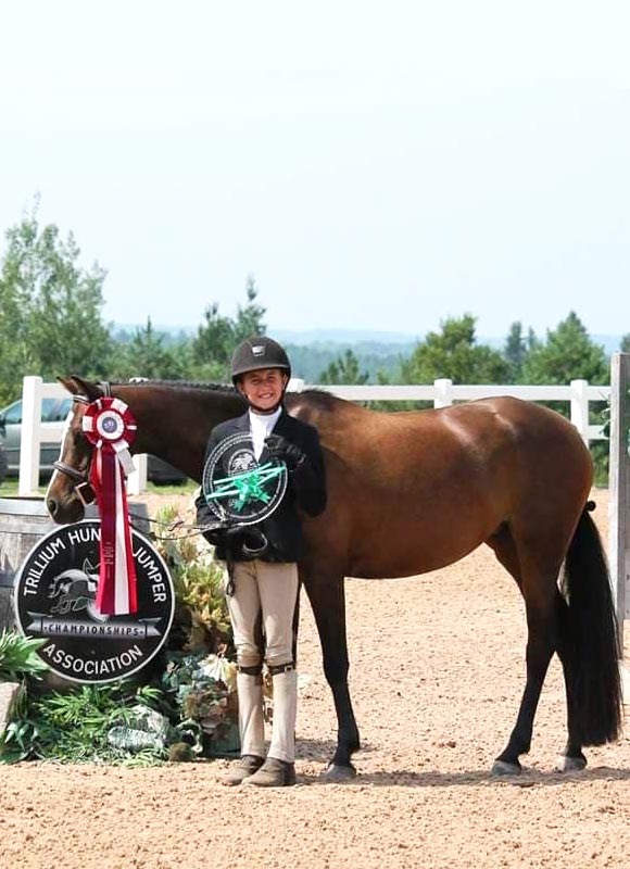 Kailey Kaiser with Kiss Me Kate, Trillium Hunter Jumper Championships